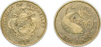 Seychelles 10 Cents Seychelles Republic 1982 10 Cents Brass (1000000) 3.38g UNC KM 48 Schön 48 KM 48.1 KM 48.2 -