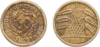 Germany 50 Rentenpfennig Germany Germany - 1871-1948 Weimar Republic 1924 D 50 Rentenpfennig Aluminium bronze Munich Mint (30970627) 5.17g AU KM 34 AKS 3 -