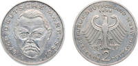 Germany 2 Deutsche Mark Germany Federal Republic of Germany 1998 D 2 Deutsche Mark (Ludwig Erhard) Copper-nickel clad nickel Munich Mint (70000) 7g AU K -