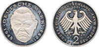Germany 2 Deutsche Mark Germany Federal Republic of Germany 2001 J 2 Deutsche Mark (Franz Josef Strauss) Copper-nickel clad nickel Hamburgische Münze Mi -