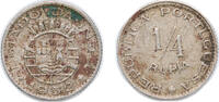 India ¼ Rupia India India - Portuguese colony 1952 ¼ Rupia Copper-nickel Lisbon Mint (4000000) 2.8g VF KM 25 Gomes R 06 Schön 13 -