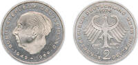 Germany 2 Deutsche Mark Germany Federal Republic of Germany 1974 J 2 Deutsche Mark (Theodor Heuss) Copper-nickel clad nickel (Cladding: 75% Copper, 25% -