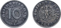 Germany 10 Reichspfennig Germany Germany - 1871-1948 1947 A 10 Reichspfennig (Allied Occupation) Zinc Berlin Mint 3.5g XF KM A104 AKS 95 J 375 Schön DM 9 -