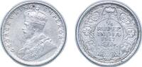 India ¼ Rupee India India - British 1917 ¼ Rupee - George V Silver (.917) (21072000) 2.88g AU KM 518 -