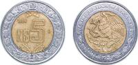 Mexico 5 New Pesos Mexico United Mexican States 1994 Mo 5 Nuevos Pesos Bimetallic: aluminium bronze centre in stainless steel ring Mexican Mint (58 -