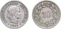 Switzerland 10 Rappen Switzerland Federal State 1921 B 10 Rappen (Libertas; copper-nickel) Copper-nickel (75% copper, 25% nickel; non-magnetic) Bern M -