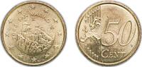 San Marino 50 Euro Cents San Marino Republic 2008 R 50 Euro Cents (1st type, 2nd map) Nordic gold (89% Copper, 5% Aluminium, 5% Zinc, 1% Tin) Rome Mint ( -