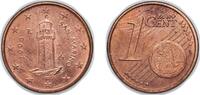 San Marino 1 Euro Cent San Marino Republic 2006 R 1 Euro Cent (1st type) Copper plated steel Rome Mint (2730000) 2.31g UNC KM 440 Schön 434 -