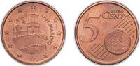 San Marino 5 Euro Cents San Marino Republic 2006 R 5 Euro Cents (1st type) Copper plated steel Rome Mint (2730000) 3.92g UNC KM 442 Schön 436 -