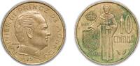 Monaco 10 Centimes Monaco Principalty 1975 10 Centimes - Rainier III Copper-aluminium Monnaie de Paris Mint (172500) 3.04g AU KM 142 Gad MC146 -