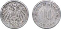 Germany 10 Pfennigs Germany - 1871-1948 1899 E 10 Pfennig - Wilhelm II (type 2 - small shield) Copper-nickel (2175280) 3.96g XF KM 12 AKS 12 J 13 Sc -