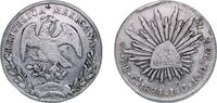 Mexico 8 Reales Mexico Federal Republic 1874 Ga IC 8 Reales 士,日 Silver (.903) Guadalajara mint, 26.86g VF Chopmarked KM 377 -
