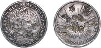 Mexico 8 Reales Mexico Federal Republic 1877 As DL 8 Reales 日,宁,吉,至 Silver (.903) Alamos Mint (515000) 27.12g XF Chopmarked KM 377 -