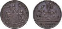 India 10 Cash India Madras Presidency 1803 10 Cash Copper 5.86g VF KM 319 -
