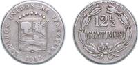 Venezuela 12½ Centimos Venezuela United States 1945 12½ Céntimos Locha Copper-nickel (11200000) 4.65g VF Y 30a NCV mv12.5cts-bb -