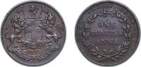 India ¼ Anna India India - British East India Company 1935 ¼ Anna Copper 6.19g VF KM 446 -