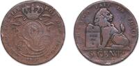 Belgium 5 Centimes Belgium 1851 5 Centimes - Léopold I Copper 9.6g F KM 5.1 KM 5.2 KM 5.3 KM 5.1a LA BFM-14 -
