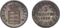 Germany 3 Kreuzer Germany Kingdom of Bavaria German states 1849 3 Kreuzers - Louis I Billon (.333 silver) (373000) 1.24g VF KM 800 -