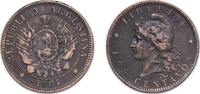 Argentina 2 Centavos Argentina Federal Republic 1884 2 Centavos Bronze (5667000) 9.76g VF KM 33 -