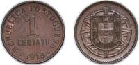 Portugal 1 Centavo Portugal First Republic 1918 1 Centavo Bronze Lisbon Mint (22996000) 3.02g AU KM 565 Gomes R 01 -