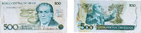 Brazil 500 Cruzados Brazil Federative Republic of Brazil 1988 500 Cruzados Paper Casa da Moeda do Brasil Mint (80500000) UNC P 212 AI Notes C189 AI -