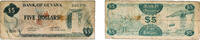 Guyana 5 Dollars Guyana 1992 5 Dollars Paper VF P 22 -