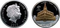 Cook Islands 10 Dollars Cook Islands 2010 10 Dollars - Elizabeth II (Laos - That Luang) Silver (.999) (3000) 31.11g PF KM 1501 -