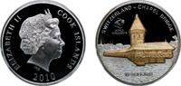 Cook Islands 10 Dollars Cook Islands New Zealand Free Association 2010 10 Dollars - Elizabeth II (Switzerland Chapel Bridge) Silver (.999) (3000) 31.1g -