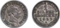 Germany 1 Silbergroschen Germany Kingdom of Prussia German states 1853 A 1 Silbergroschen - Frederick William IV Billon (.222 silver) 2.2g XF AKS 86 Old/ -