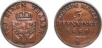 Germany 3 Pfennigs Germany Kingdom of Prussia German states 1860 A 3 Pfennigs - Frederick William IV Copper Berlin Mint 4.5g XF AKS 90 Old/Mue 2 33 -