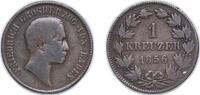 Germany 1 Kreuzer Germany Grand-duchy of Baden 1856 1 Kreuzer - Frederick I Copper (707000) 3.6g VF KM 231 -