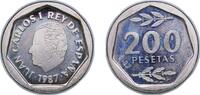 Spain 200 Pesetas Spain Kingdom 1987 E-87 200 Pesetas - Juan Carlos I (E-87) Copper-nickel (75% copper, 25% nickel) Royal Mint of Spain (60000) 8. -
