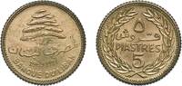 Lebanon 5 Piastres Lebanon Republic 1969 5 Qirush / Piastres Nickel brass (92% Copper, 6% Aluminium, 2% Nickel) (4000000) 2.19g UNC KM 25 Schön 26 -