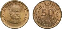 Peru 50 Centimos Peru Republic 1988 LIMA 50 Céntimos Brass (80000000) 5.24g UNC KM 295 Schön 96 -