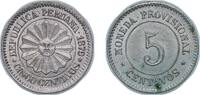 Peru 5 Centavos Peru Republic 1879 5 Centavos Copper-nickel (12000000) 2.46g UNC KM 197 -