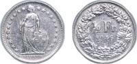 Switzerland ½ Franc Switzerland Federal State ½ Franc (Helvetia standing; silver) Silver (.835) (16.5% copper) 2.52g XF HMZ 2 1206 Divo/Tob19 307 KM -
