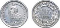 Switzerland ½ Franc Switzerland Federal State 1960 B ½ Franc (Helvetia standing; silver) Silver (.835) (16.5% copper) (14528000) 2.52g AU HMZ 2 1206 -