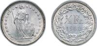 Switzerland ½ Franc Switzerland Federal State 1962 B ½ Franc (Helvetia standing; silver) Silver (.835) (16.5% copper) (18272000) 2.5g UNC HMZ 2 1206 -