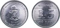India 5 Rupees India Republic 2007 ★ 5 Rupees (Shaheed Bhagat Singh) Stainless steel Hyderabad Mint 6.1g UNC KM 406 -