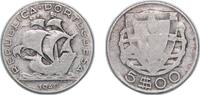 Portugal 5 Escudos Portugal Second Republic 1940 5 Escudos Silver (.650) (1500000) 6.61g VF KM 581 Gomes R 35 -