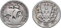 Portugal 2.50 Escudos Portugal Second Republic 1944 2.50 Escudos Silver (.650) (9134000) 3.44g VF KM 580 Gomes R 30 -