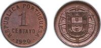 Portugal 1 Centavo Portugal Third Republic 1920 1 Centavo Bronze Lisbon Mint (12535000) 3g UNC KM 565 Gomes R 01 -