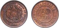 Brazil 20 Réis Brazil 1889 20 Réis Bronze Casa da Moeda do Brasil Mint (630000) 7.04g AU KM 490 Schön 1 Kahnt/Schön 185 Bentes 650 -