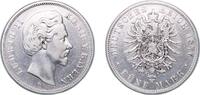 Germany 5 Marks Germany Kingdom of Bavaria German states 1876 D 5 Mark - Louis II Silver (.900) Munich Mint (1129555) 27.38g VF KM 896 J 42 Schö -