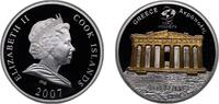 Cook Islands 10 Dollars Cook Islands New Zealand Free Association 2007 10 Dollars - Elizabeth II (Acropolis) Silver (.999) (5000) 31.1g PF KM 581 -