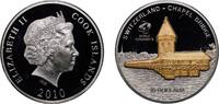 Cook Islands 10 Dollars Cook Islands New Zealand Free Association 2010 10 Dollars - Elizabeth II (Switzerland - Chapel Bridge) Silver (.999) 31.11g PF -