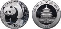 China China People s Republic of China People s Republic 2001 10 Yuan (Panda) Silver (.999) (2000) 31.1g UNC  KM 1365 10 Yuan 2001 unz