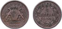 Germany ½ Kreuzer Germany Grand-duchy of Baden German states 1859 ½ Kreuzer - Frederick I Copper Staatliche Münze Baden-Württemberg Mint (219000) -