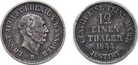 Germany 1⁄12 Thaler Germany Kingdom of Hannover German states 1844 B 1⁄12 Thaler - Ernest August Silver (.520) Hanover Mint 2.67g XF AKS 113 Jaeg 8 -