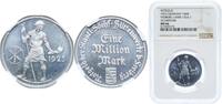 Germany 1 000 000 Mark Germany City of Freiberg Weimar Republic 1923 1 Million Mark - Freiberg Aluminium (100000) 3g NGC MS 66 Funck 635.1 Men05 8093.1 -